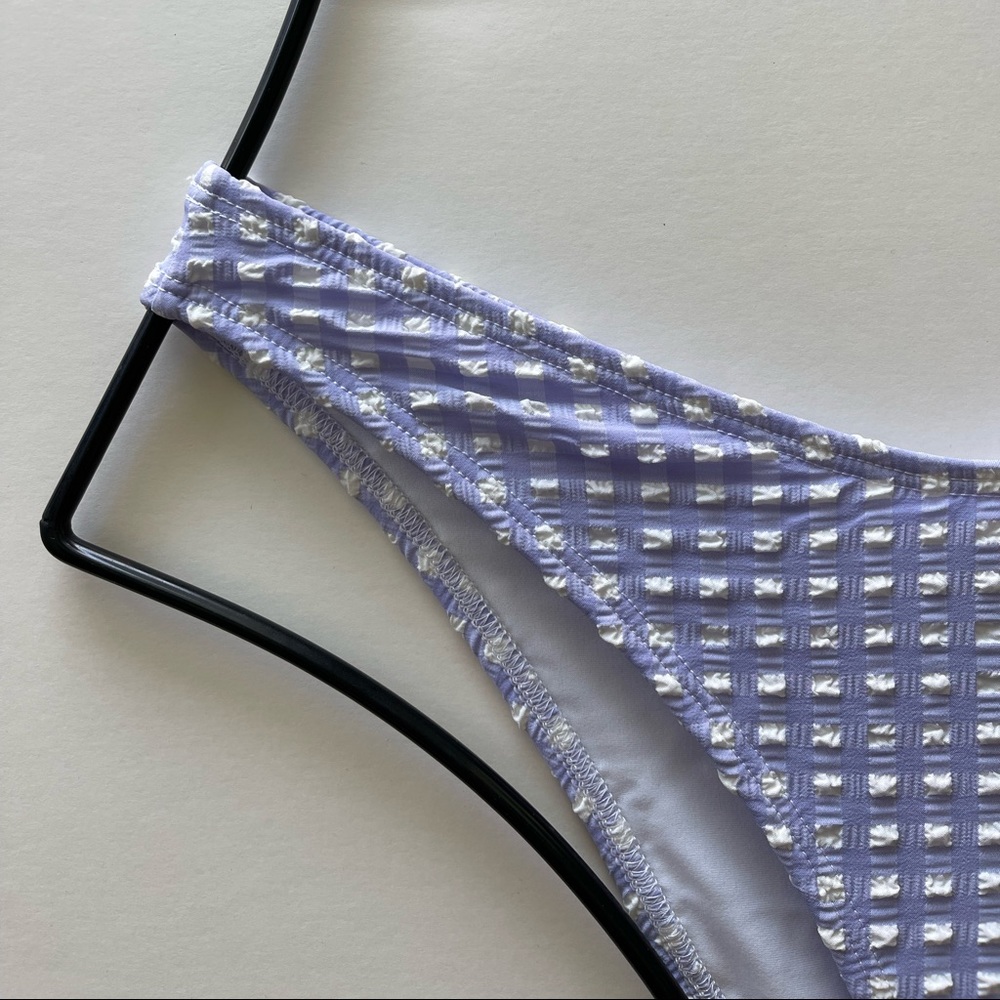 Montce Swimwear Purple Gingham LULU Bikini Bottom - Picture 12 of 16